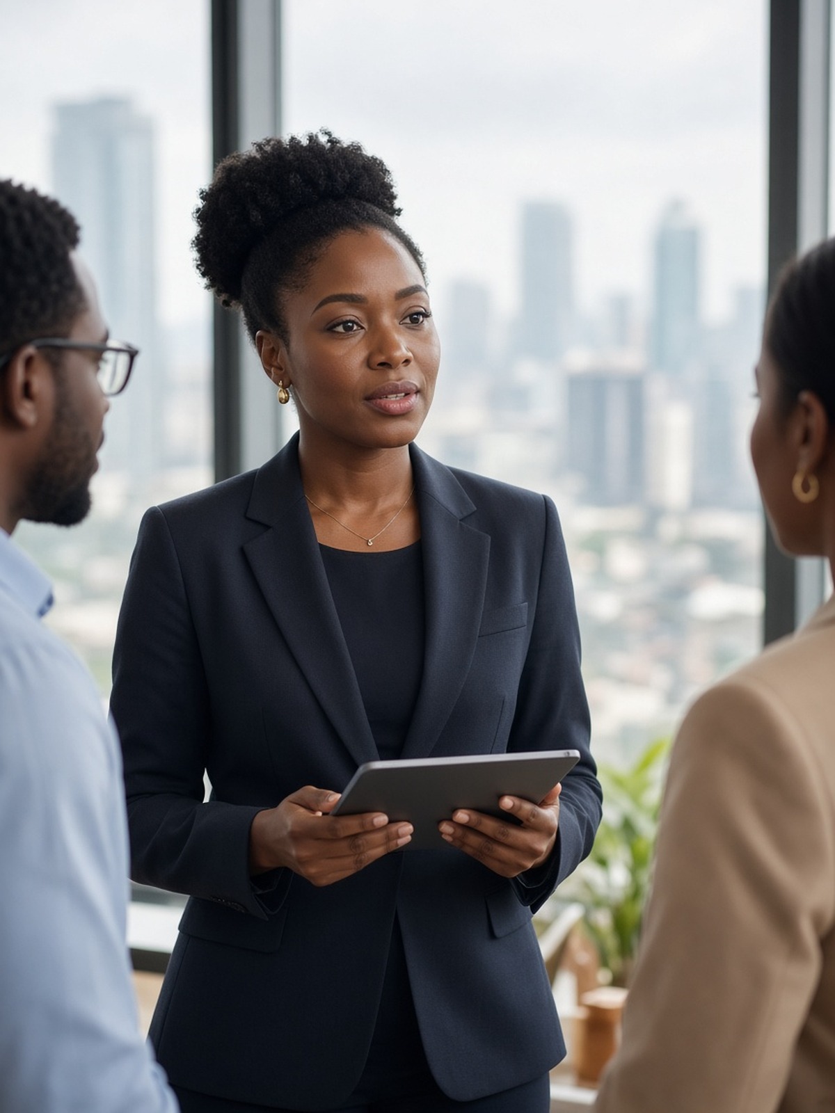 Woman-led African market intelligence discussion with leadership team